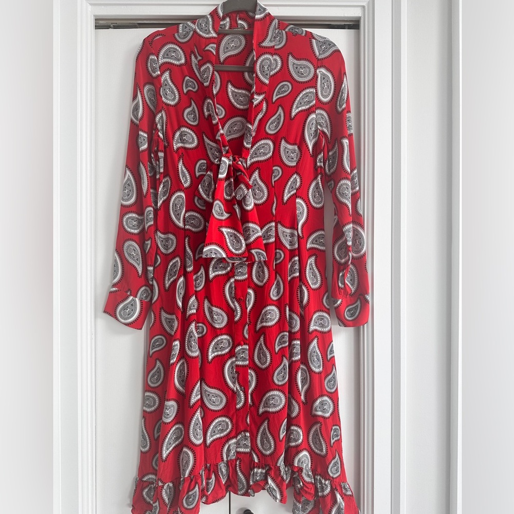 Dodo Bar Or Red Paisley Dress